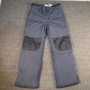 L.L. Bean Snow Pants Women 16 Insulated Navy Blue Reinforced Knee EUC